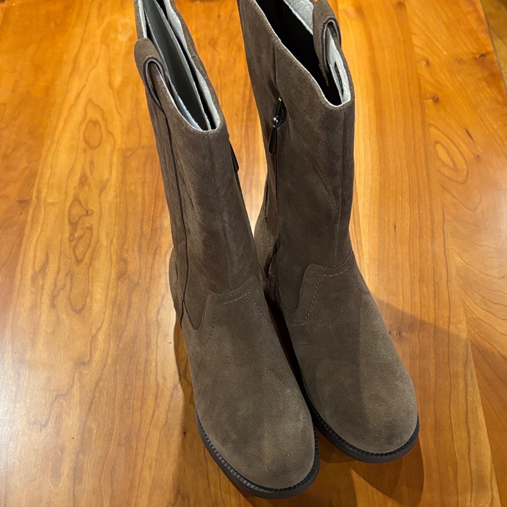 REVITALIGN Orthotic Suede Water Repellent Mid Shaft Boots - Kenzie Bison